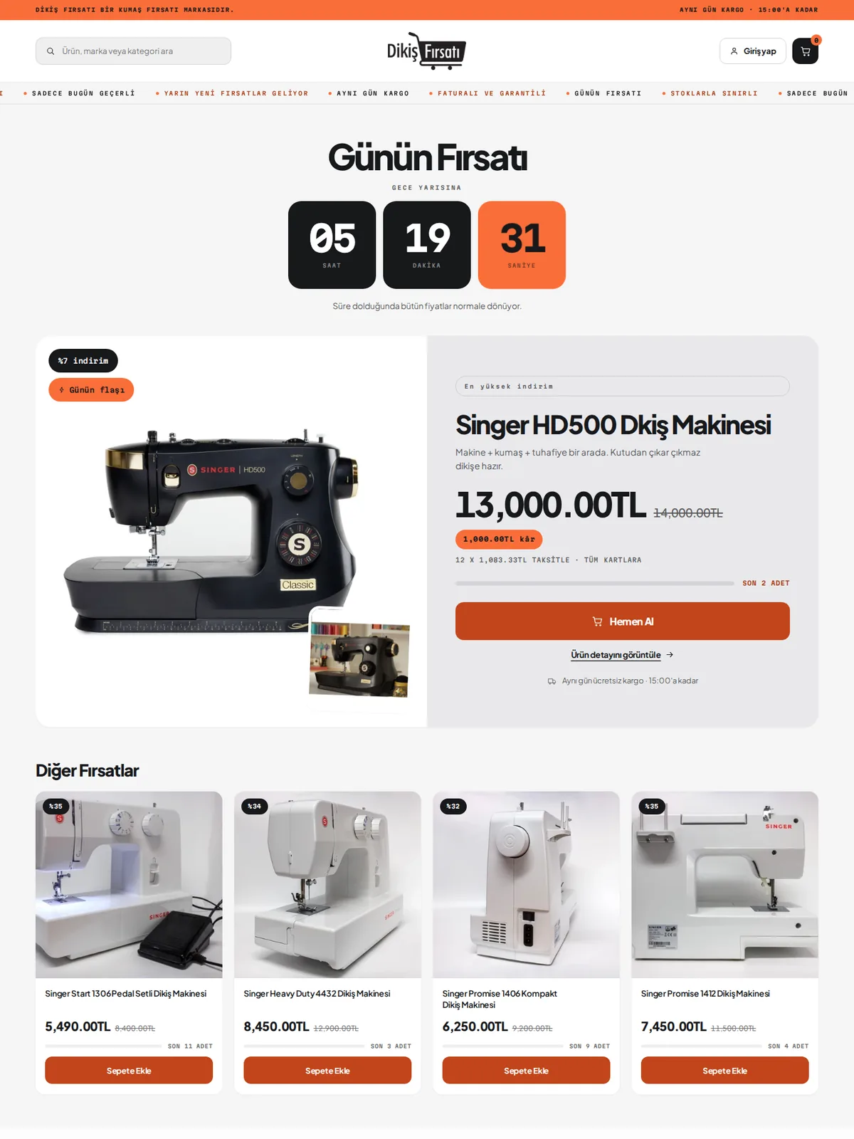 Dikiş Fırsatı ana sayfası
