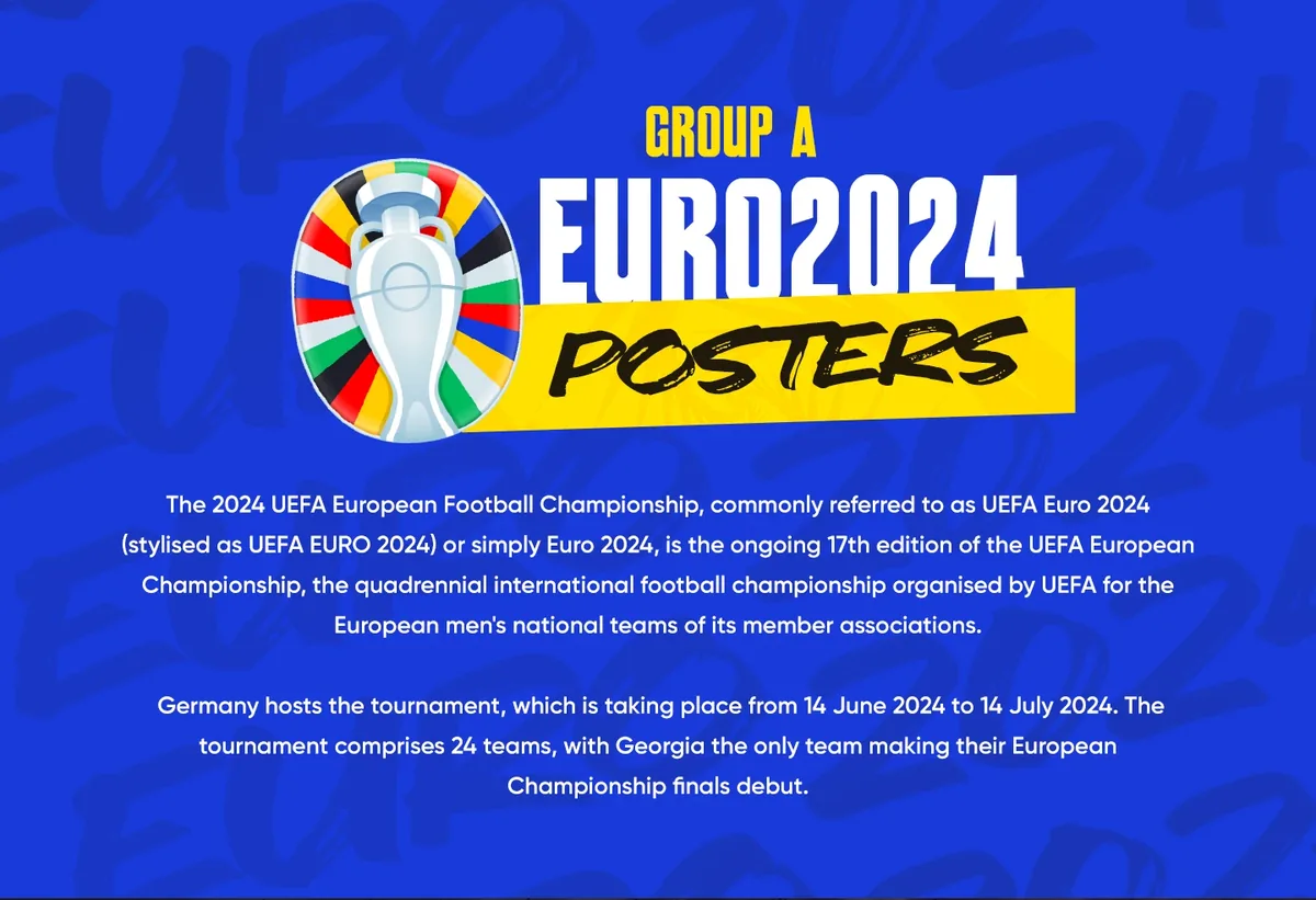 Euro 2024 A Grubu posteri