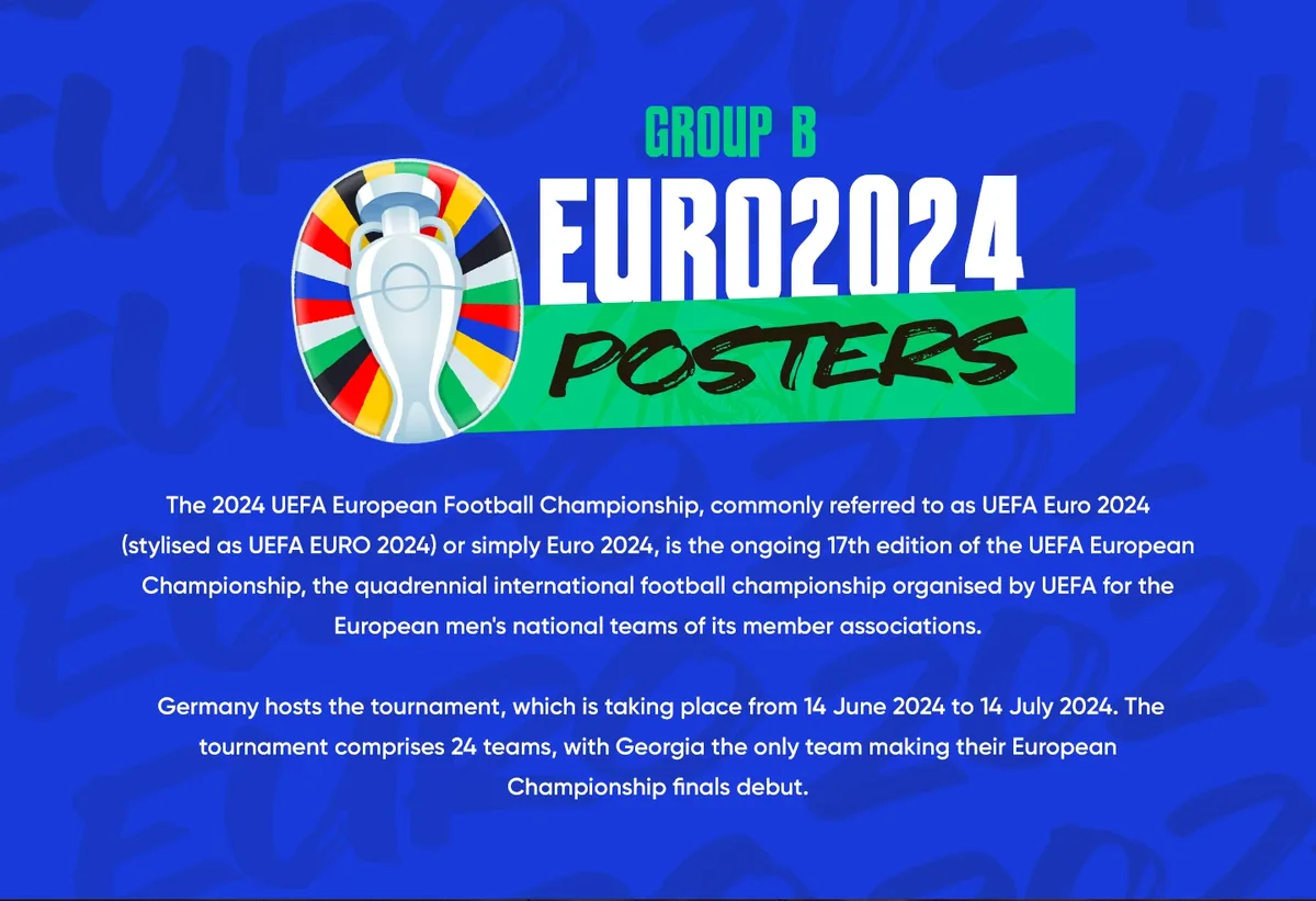 Euro 2024 B Grubu posteri
