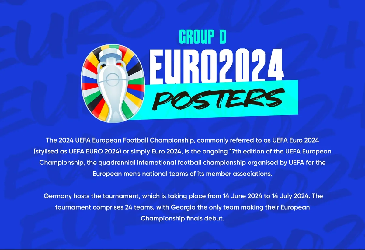 Euro 2024 D Grubu posteri