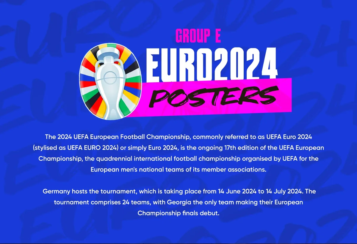 Euro 2024 E Grubu posteri