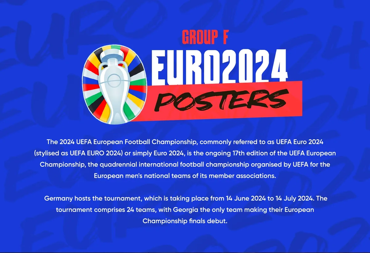 Euro 2024 F Grubu posteri