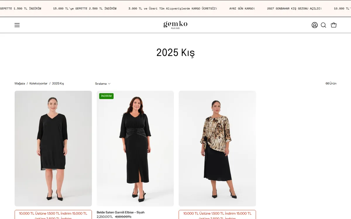 Gemko Koleksiyon sayfası