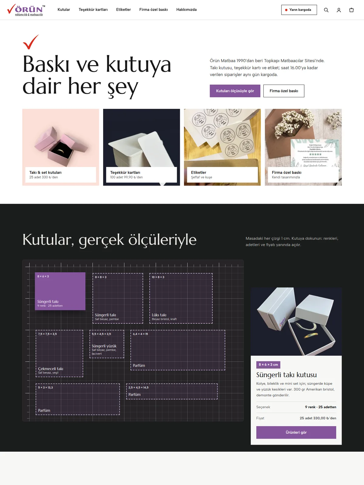 Örün Matbaa home page