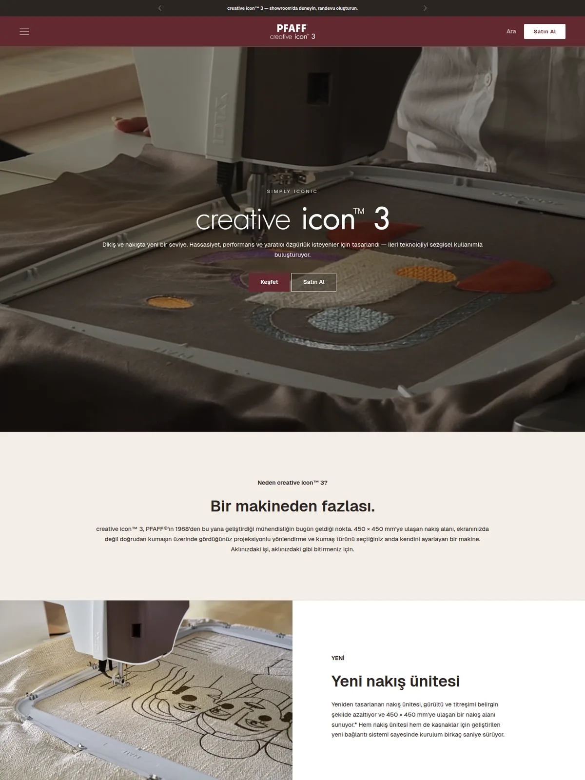 PFAFF creative icon 3 home page