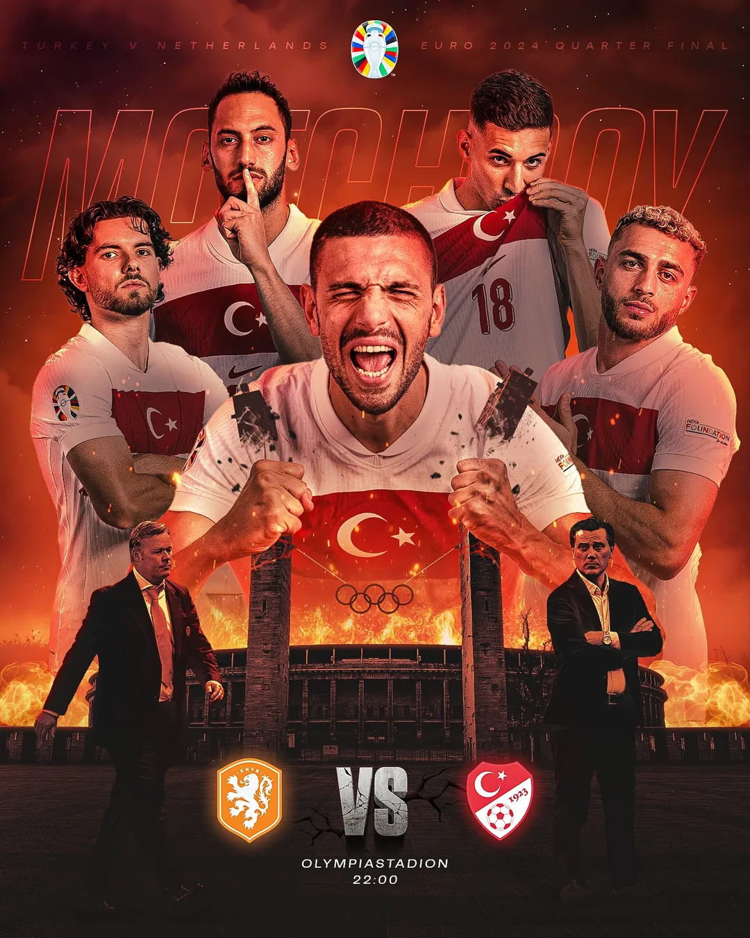 Türkiye – Hollanda maç günü posteri